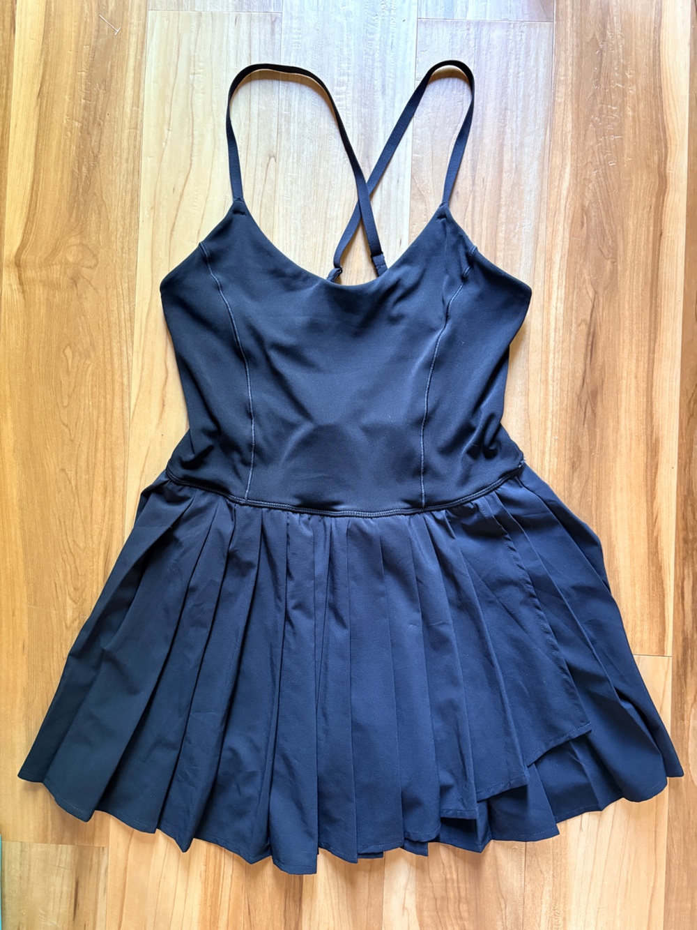 Offline by Aerie Black Athletic Mini Dress Built in Shorts SP